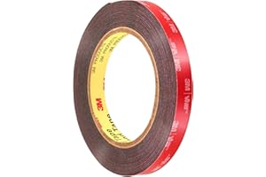 3M Genuine 1/2" (12mm) x 15 Ft VHB Double Sided Foam Adhesive Tape 5952 Grey Automotive Mounting Very High Bond Strong Industrial Grade (1/2" (w) x 15 ft)