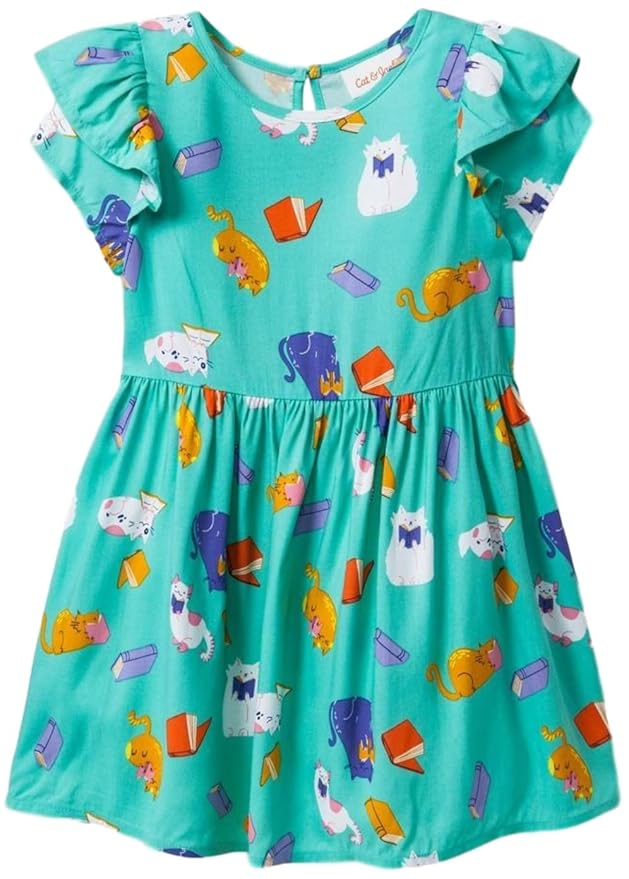 Buy Cat & Jack Short-Sleeve Cat A-Line Dress (2T) at Amazon.in