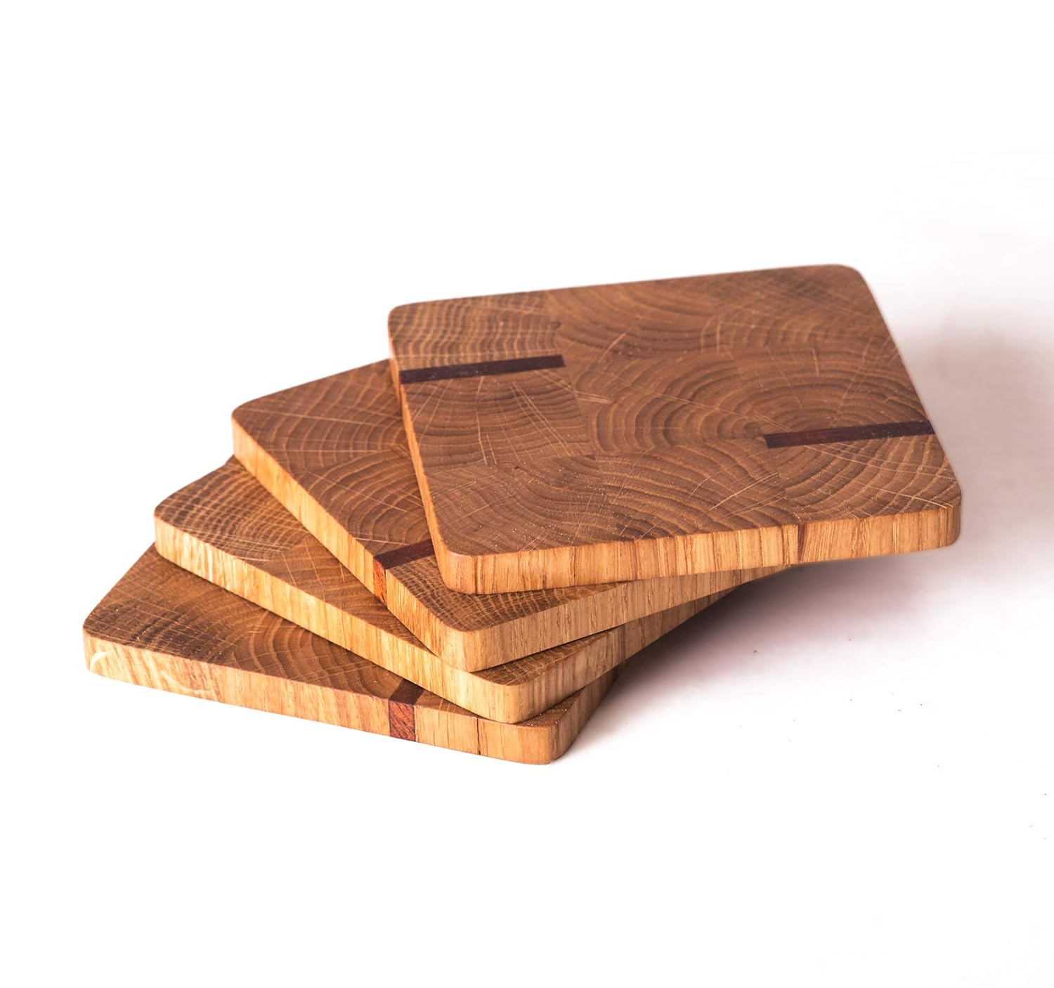 Oak coasters end grain coaster wooden coasters Handmade Products