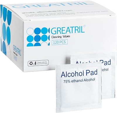 GREATRIL Anti Bac Wipes Tiny 6x6cm Pack of 120 Travel Cleaning Wipes