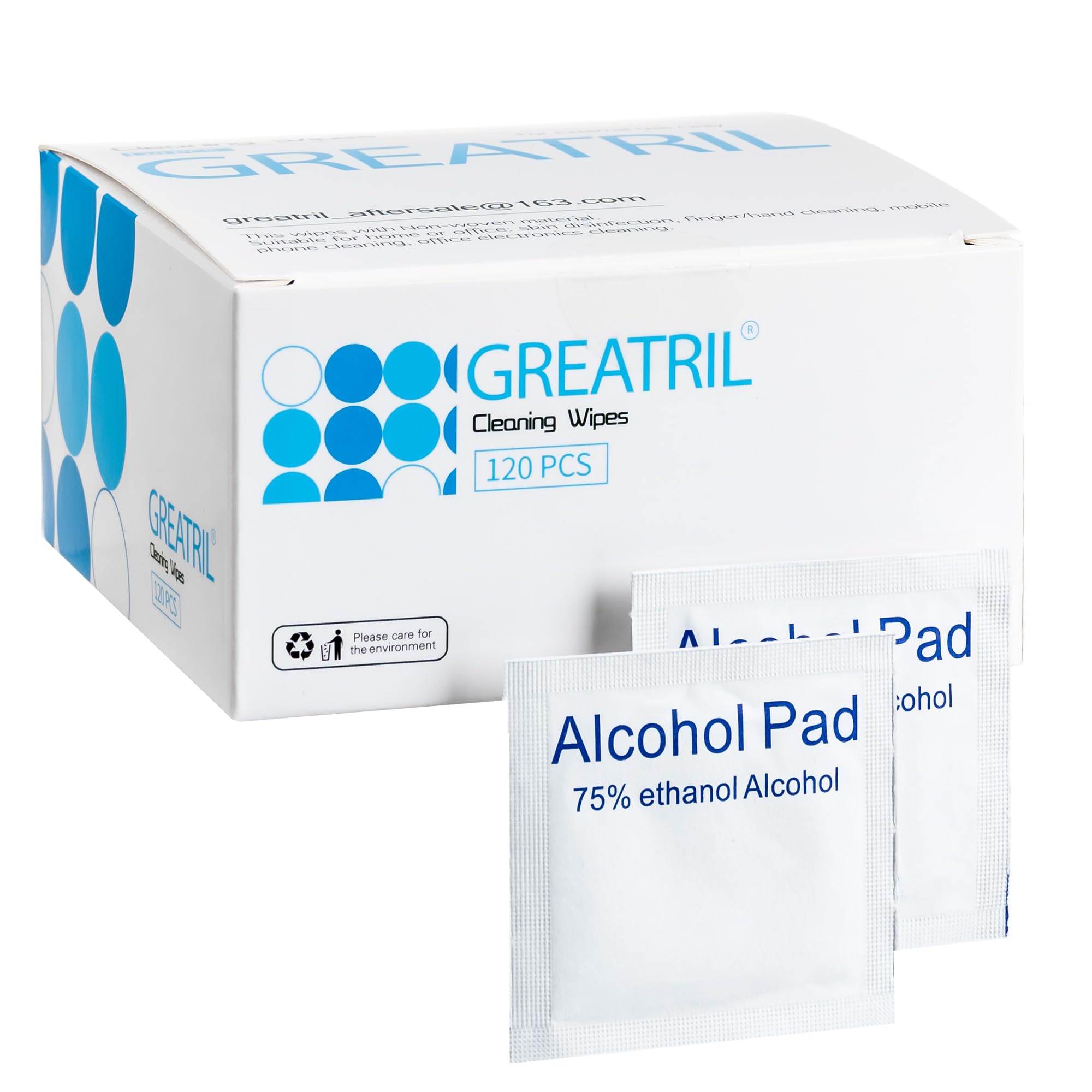 Pack of 120 Anti Bac Wipes Tiny Size 6cmx6cm, Greatril Alco Cleaning Wipes with Travel Size for Mobile Phone iPad Door Handle Glasses Tablet PC Computer Laptop