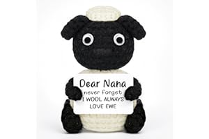 AceThrills Nana Gifts for Nana from Grandkids, Nana Birthday Gifts, Funny Handmade Crochet Sheep for Nana, Ideal Present for Mother’s Day