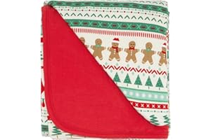 Little Sleepies Christmas Blanket, Soft Viscose from Bamboo Christmas Throw Blanket for Baby Boys & Girls, Lightweight, 50" x 50", Large (Fair Isle)