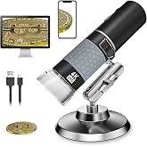 Bysameyee 4K 3840x2160P Wireless Digital Microscope, Handheld HD USB Inspection Camera Endoscope 50x-1000x Magnification, Compatible with iPhone iPad Android Phone Tablet Windows Mac (with Stand)