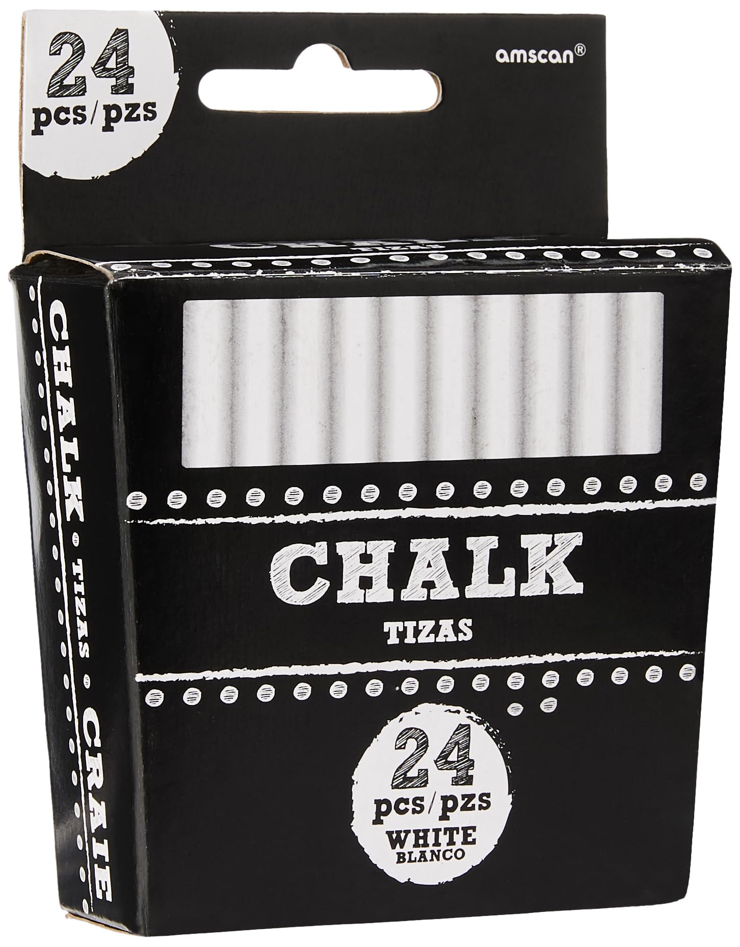 White Chalk Party Accessory - 24 Pcs.