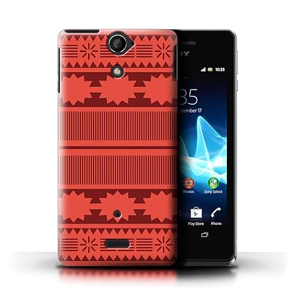 Stuff4® Hülle/Case für Sony Xperia V/LT25i / Aztek/Prinzessin Kleid Muster/Karikatur Polynesische Prinzessin Kollektion