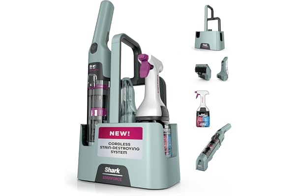 Shark StainForce Cordless Spot Cleaner, Dual-Activated Formula, OXY-Powered Stain Cleaning, Indoor/Outdoor, Carpets, Upholste