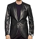 Men's Leather Blazer Coat | Classic Bond’s Style Ultimate Leather Blazer for Men | Casual Blazer Jacket for Men