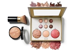 LAURA GELLER NEW YORK Baked Starter Kit- Baked Balance-n-Brighten, Light + Best of the Best Tuscan Dreams Face Palette + Retractable Angled Kabuki Brush - Holiday 2025 Exclusive