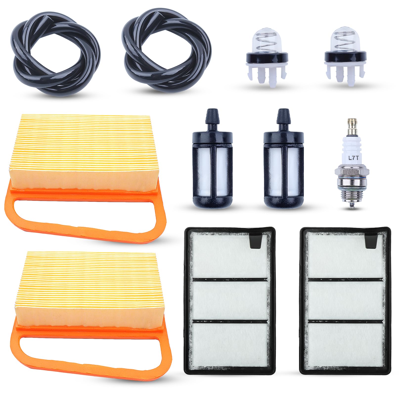 AUMEL Air Filter Pre Cleaner with Fuel Line Spark Plug for Stihl TS410 TS420 Cut-Off Saw Chainsaws with Primer Bulb Fuel Filter Tune Up Kit Replaces 42381401800 42381404403