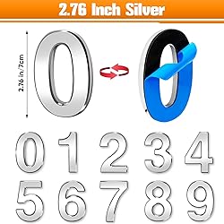 Ranslen 10 Pieces 2.76 Inch High House Numbers