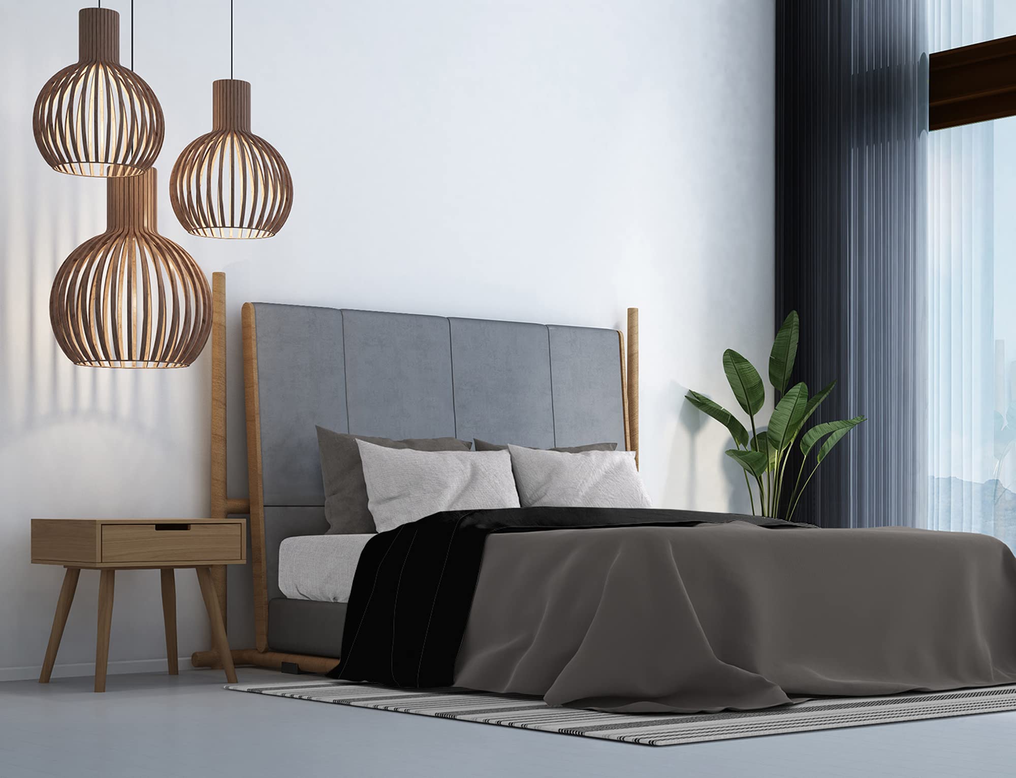 Trendy Chic Bed Set, Black, Double