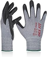 DEX FIT FN330 Nitrile Work Gloves 3D-Comfort Touchscreen 8(M) Grey 1 Pair