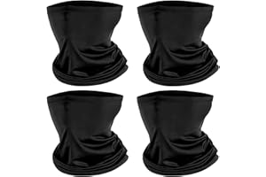 COOLZU 4 Pack Neck Gaiter Face Mask : Balaclava Mask & Bandana Headband for Men Women