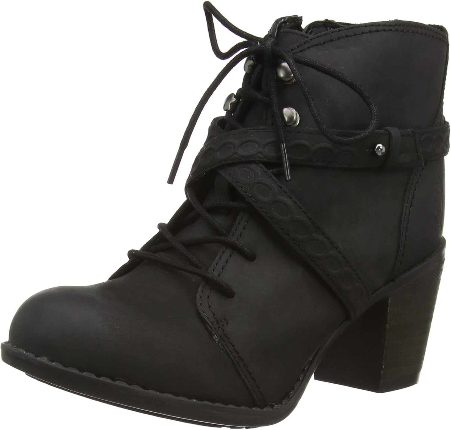 Hush Puppies Damen Gitte Moorland Stiefel, Schwarz (Black Waxy Leather