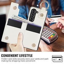 XIMAND for Samsung Galaxy Z Fold 5 Wallet Case with