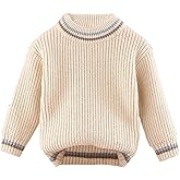 YETANLID Baby Boys Knit Sweaters Toddler Girls Soft Warm Round Neck Sweater Size 1-8T