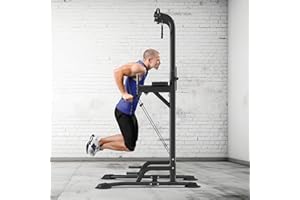 ZENOVA Pull Up Bar Stand Pull Up Station Power Tower Strength Training Equipment Multi-Function Gym Equipment for Pull Up/Dip/Chin Up/Abdominal Exercise