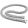 Men 925 Sterling Silver Solid Miami Cuban Chain Necklace 10MM &12MM- Curb Cuban 18 "20 "22" 24 "26" 28" Thick Big Link Choker For Man - Fine Jewelry