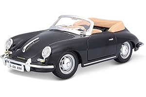 BAUER SPIELWAREN Bburago 2011 Bijoux 1:24 Scale Black Porsche 356B Cabriolet (1961)