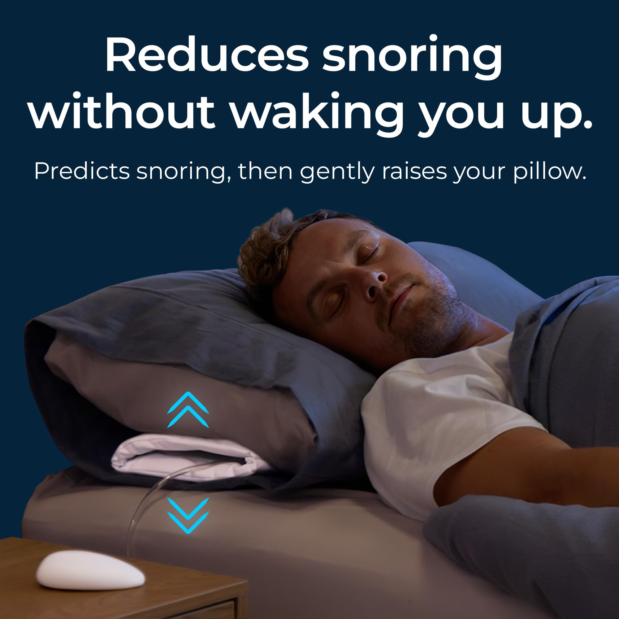 Smart Nora Contact-Free Anti-Snore Device, Turns Your Pillow into a Smart Pillow, Sleep in Any Position, Clinically Proven, Doctor Recommended, AI Powered, Stops Snoring, Comfortable, FSA/HSA Eligible