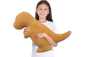 Andywoo Dino Chicken Nugget Pillow Plush is Funny Gifts, Dinosaur Chicken Nugget Pillow for Birthday Gifts, Dinosaur Gifts for Kids Teens and Adults (Tyran Rex Large)