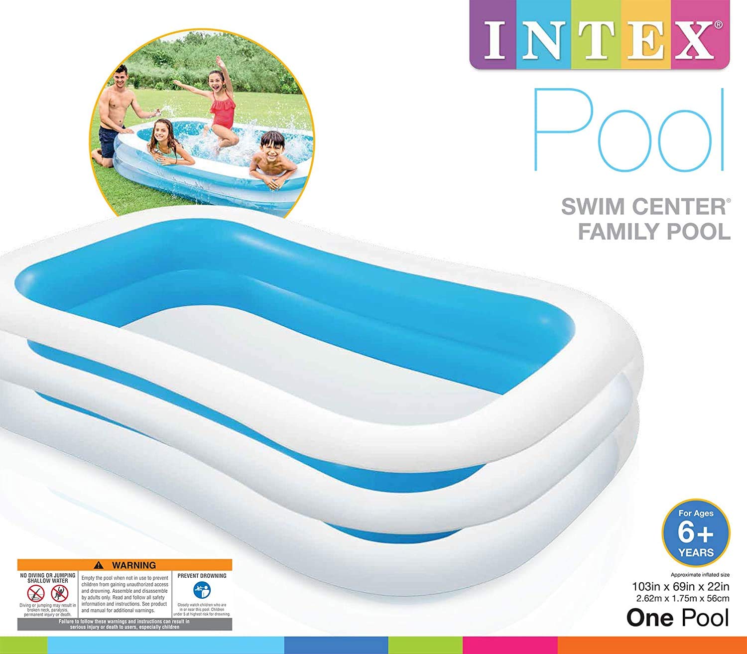 intex inflatable family swim center pool