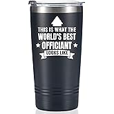 Onebttl Officiant Gifts for Men Women, Wedding Officiant Gift for from Bride Groom, 20oz Stainless Steel Insulated Tumbler with Lid and Straw - World's Best Officiant