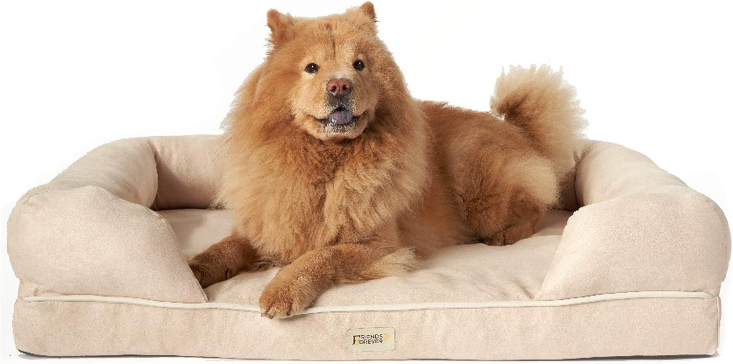 SCM Orthopedic Dog Bed Lounge Sofa 100 Suede Removable Cover 10cm