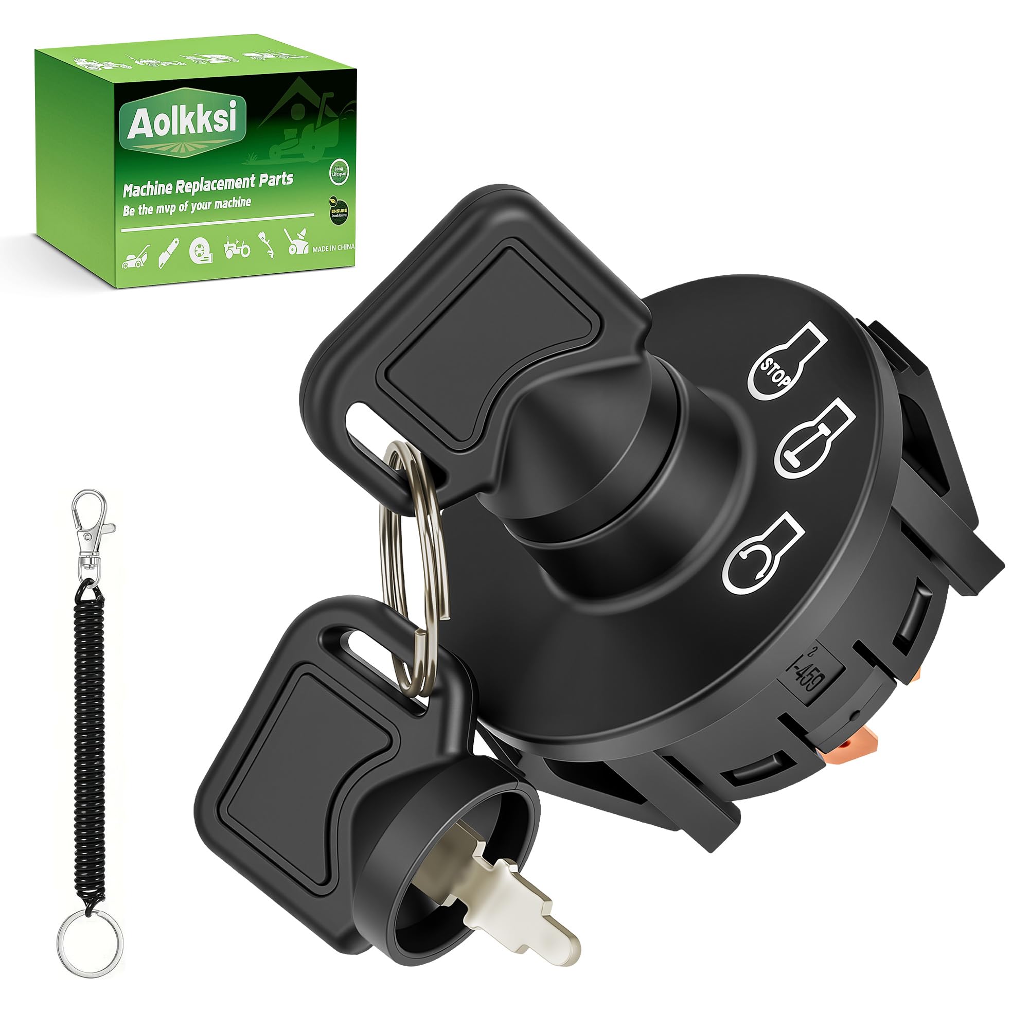 Photo 1 of 117-2221 137-4100 Ignition Switch with 2 Keys 5 Terminals Replacement for Toro Z Master TimeCutter ZS SS Series Titan ExMark Lazer Z Quset Mowers