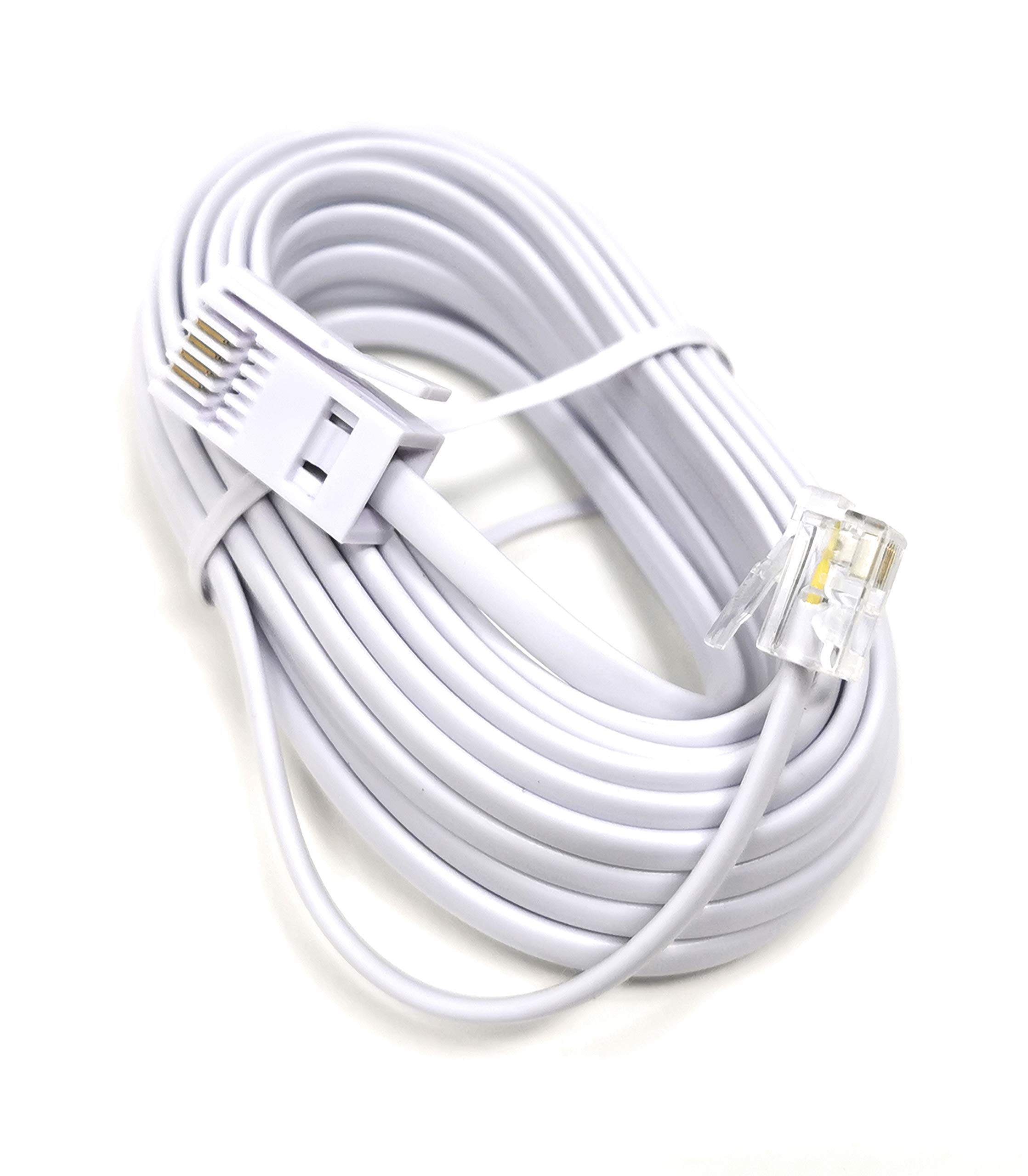 Maincore 10m BT to RJ11 Modem Cable – Rollover Spec Broadband Router Lead for ADSL/Modem Use Only, Not for Telephone Lines (10m)