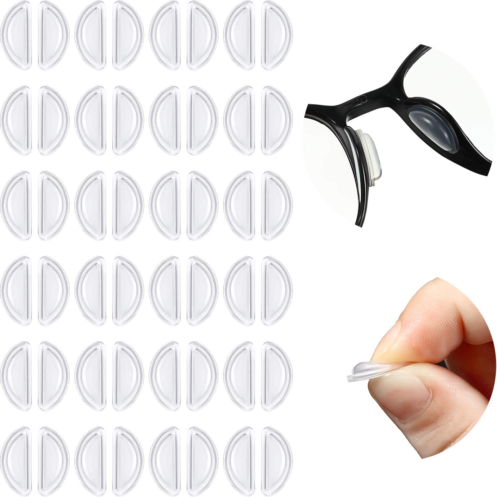 Photo 1 of Frienda Silicone Adhesive Eyeglass Nose Pads Anti-slip Nose Bridge Pads 3. 5 Mm/ 0. 4 Inch for Eyeglasses Sunglasses(12 Pairs)