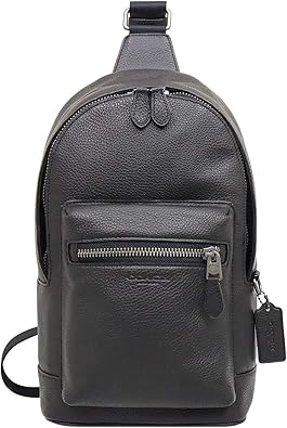 Amazon コーチ Coach バッグ ショルダーバッグ F 2540 ブラック ウエスト ペブルド レザー スリング パック ボディー バッグ メンズ レディース アウトレット品 ブランド 並行輸入品 ショルダーバッグ