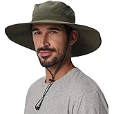 Home Prefer UPF50+ Mens Sun Hat Wide Brim Fishing Hat Foldable Large Brim UV Protection Sun Hat for Men Women Beach Gardening