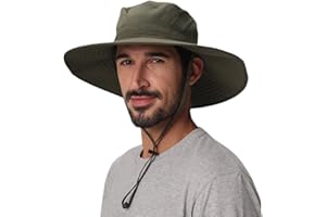Home Prefer UPF50+ Mens Sun Hat Wide Brim Fishing Hat Foldable Large Brim UV Protection Sun Hat for Men Women Beach Gardening