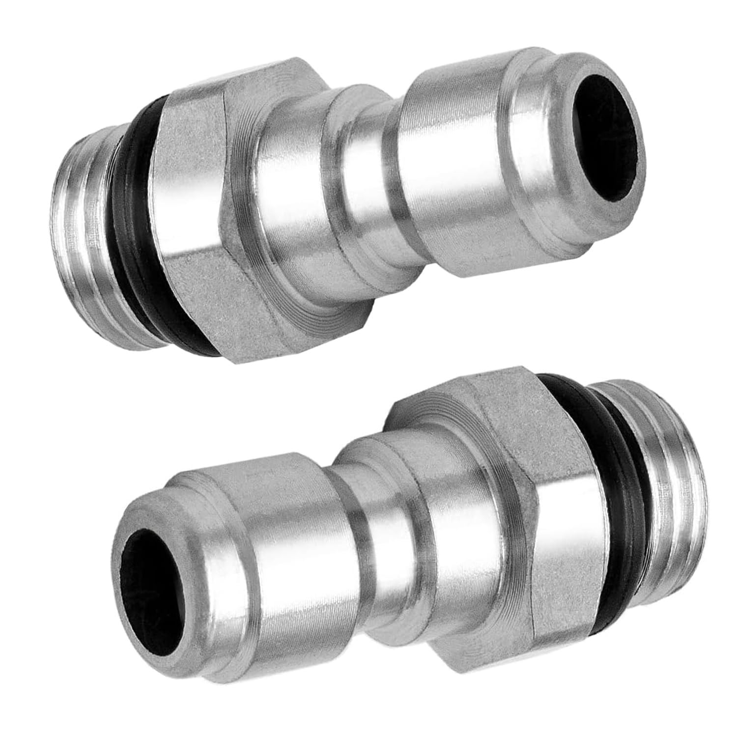 ZEACCT 2 Pcs 14mm Male Thread Stainless Steel Adapter, High-Pressure Washer Coupling with Quick-Release Mechanism, Tap Connector for Garden Hose, Durable Sprayer Fitting for Efficient Cleaning