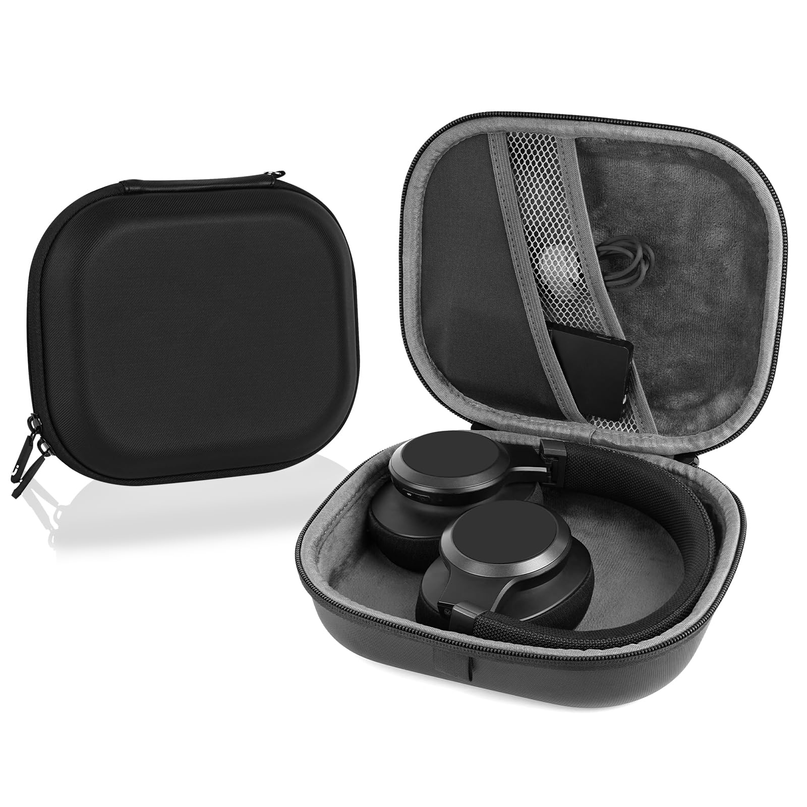 Linkidea Headphones Carrying Case Compatible with JBL Tour ONE, Tune 770NC, Tune 760NC, TUNE 750BTNC, Tune 710BT, Protective Hard Shell Travel Bag with Cable, Charger Storage (Black)