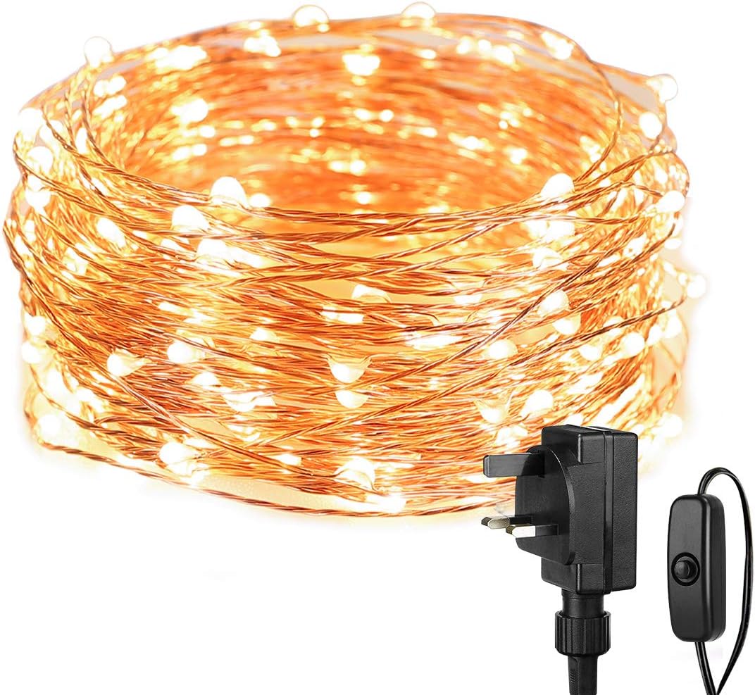 Lepro Fairy Lights Plug in, 10m 100 LED Copper Wire Fairy Lights, 33ft Warm White Christmas Tree Lights