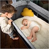 hauck Sleep N Play Center Stars Travel Cot Set with Changing Mat 120x60 view 2