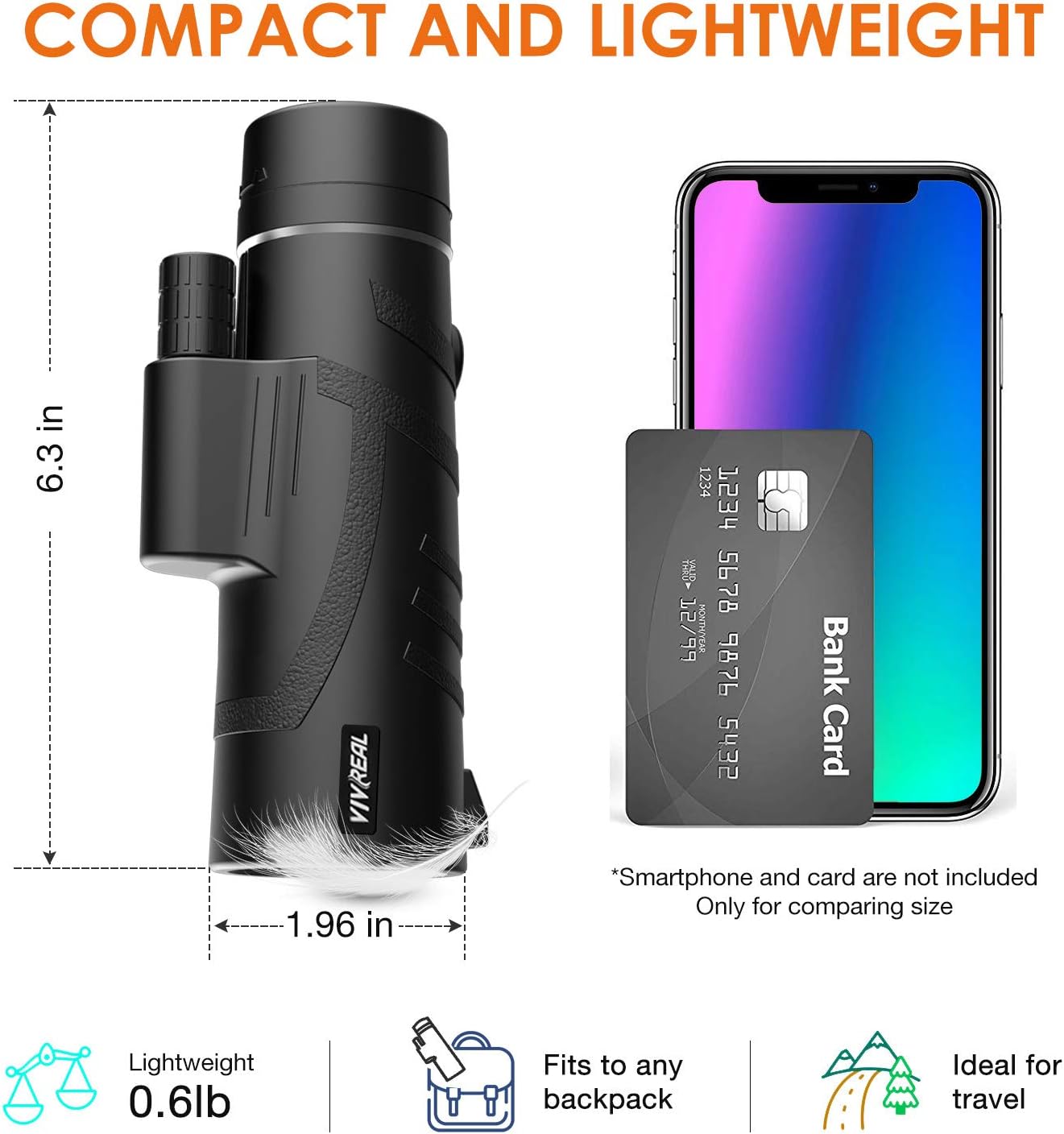 Monocular Telescope - 12X50 High Power 【HD Monocular for Bird Watching】 with Tripod IPX7 Waterproof Monocular Made by Hyper FMC BAK4 Prism & Eco-Friendly Materials : Camera & Photo