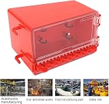 Fockety Lockout Tagout Lock Box 8 Positions Key Station Wall Mount Transparent view 2
