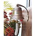 4" Solid Antique Brass Bell Quality Marine Wall Mounted Ship Hanging Bell Perfect for Dinner, Indoor, Outdoor, School, Bar, Reception, Last Order & Church by The Metal Magician