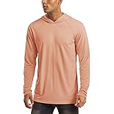 MAGCOMSEN Men's Hooded UPF 50+ Sun Protection T Shirts Long Sleeve Athletic Fishing Shirts Rash Guards