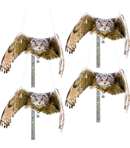 RoamRider 2 Pack Reflective Bird Repellent, Fake Owl Decoys To Scare - View #4