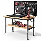ENJOYWOOD 48 Inch Work Table for Garage Adjustable