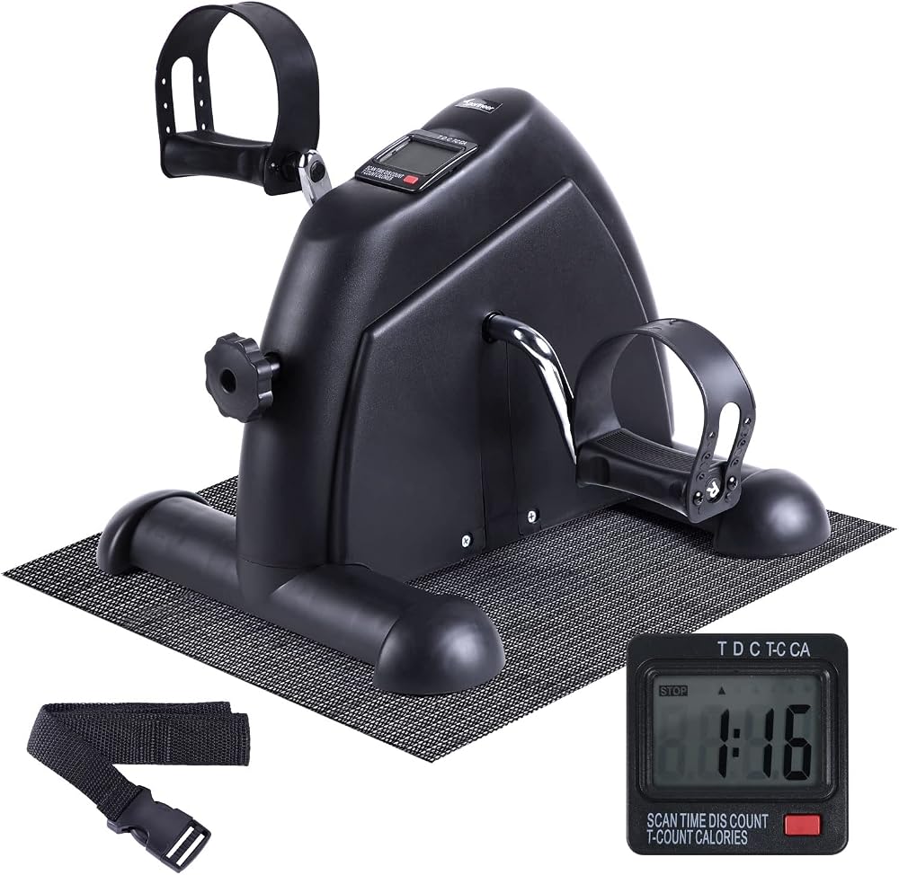 Sportneer Mini Exercise Bike Under Desk Portable Pedal Cycle Adjustable