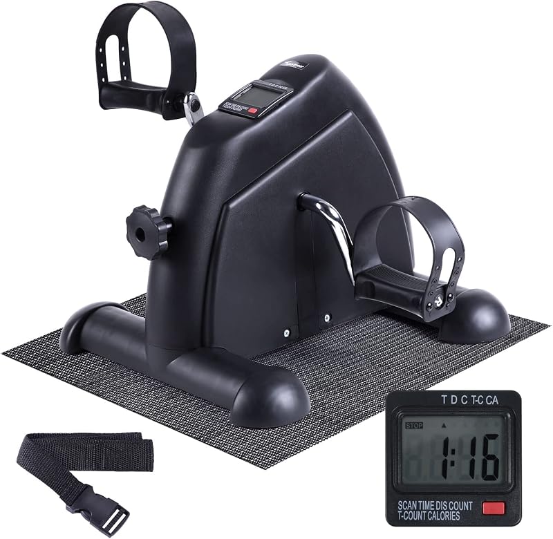 Sportneer Mini Exercise Bike Under Desk Portable Pedal Cycle Adjustable