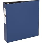 Avery&reg; Standard 3 Ring Binder, 2" Round Rings, 1 Blue Binder | For School, Home and Everyday Organization, Clear Interior Storage Pockets, Nonstick PVC-Free Material, Lay-Flat Pages