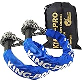 KING-PRO Synthetic Shackle 3/8"x16" Soft Shackle 24,200lbs Breaking Strength Recovery Soft Shackle with Protective Sleeves fo