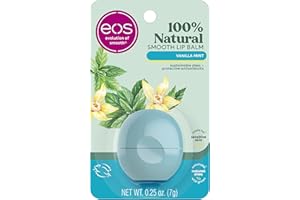 eos 100% Natural Lip Balm- Vanilla Mint, All-Day Moisture, Made for Sensitive Skin, Lip Care Products, 0.25 oz
